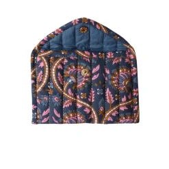 Pochette enveloppe block print bleu - Mariage Indien