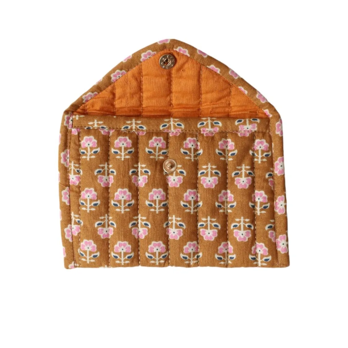 Pochette enveloppe block print curry - Mariage Indien