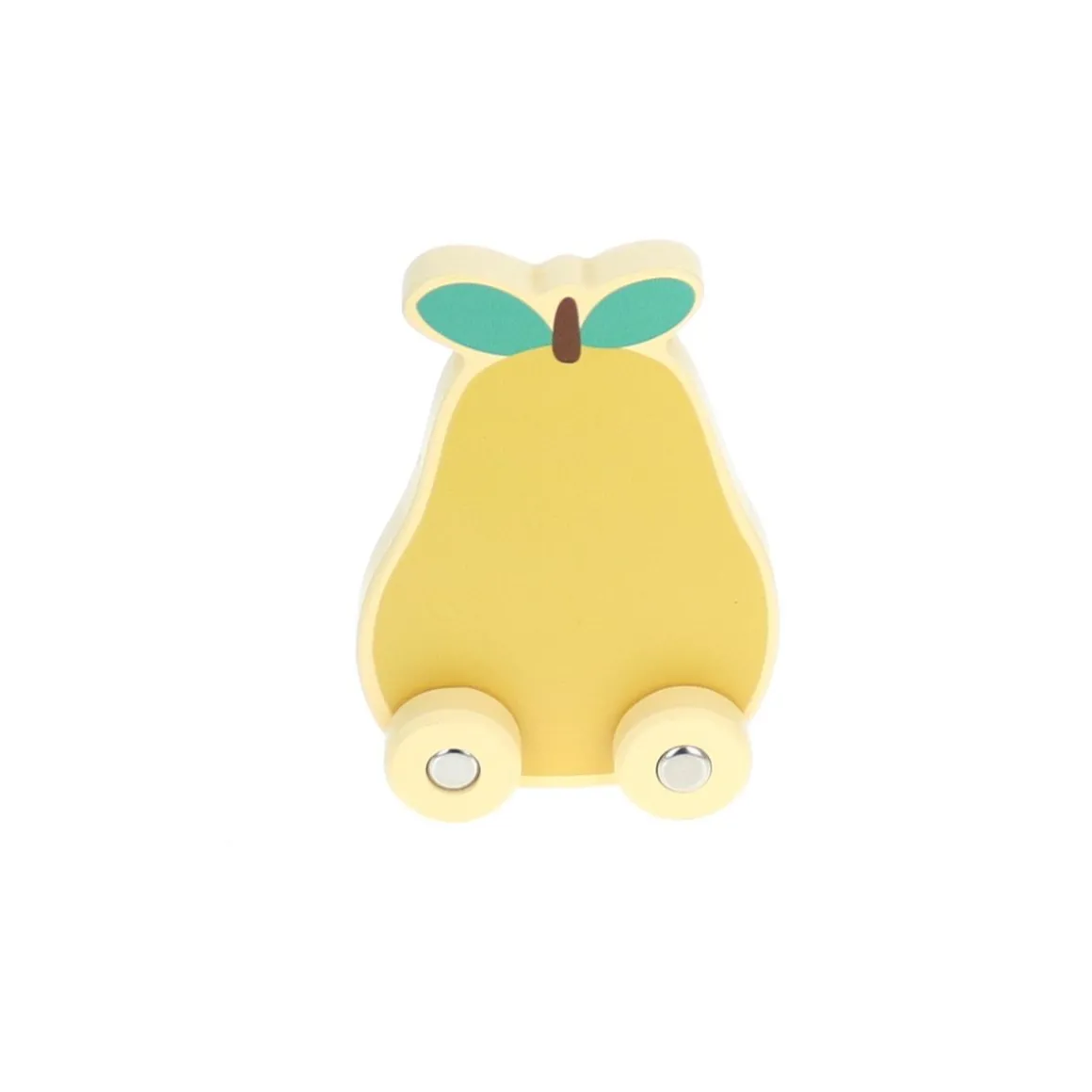 Poire à roulettes en bois