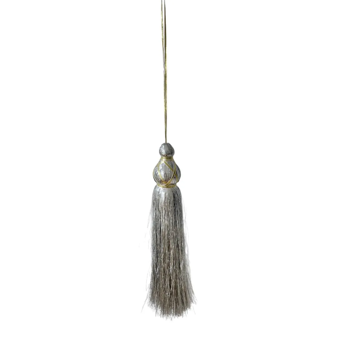Pompon tassel argenté