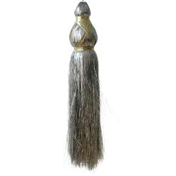Pompon tassel argenté