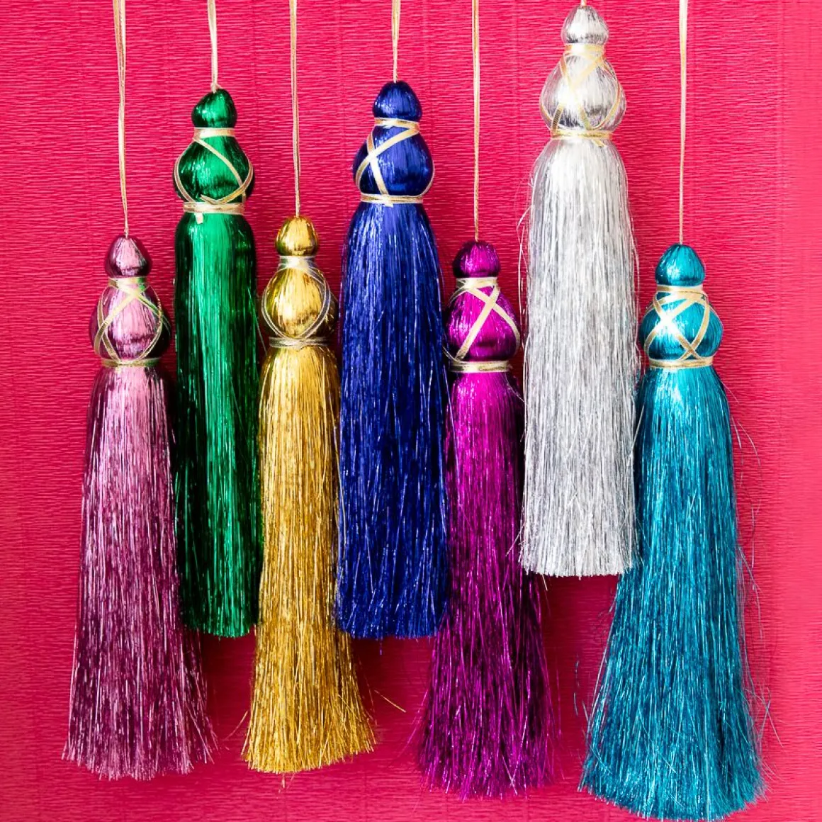Pompon tassel doré