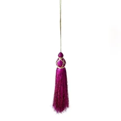 Pompon tassel rose fuchsia