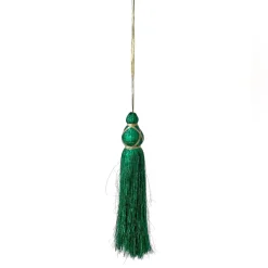 Pompon tassel vert émeraude