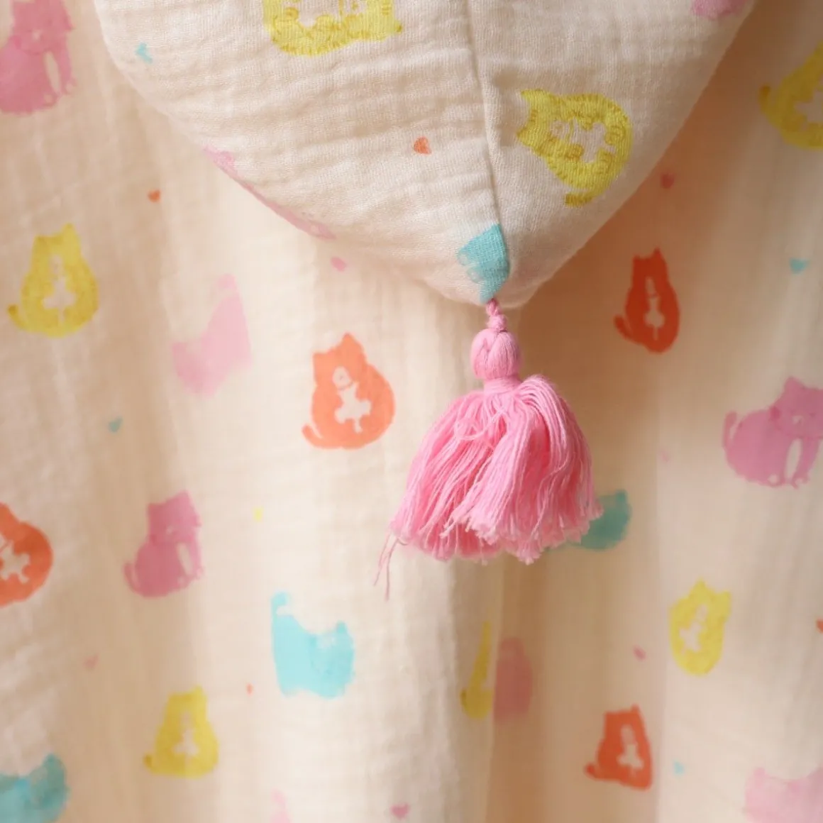 Poncho de bain chats pastel - Miaou