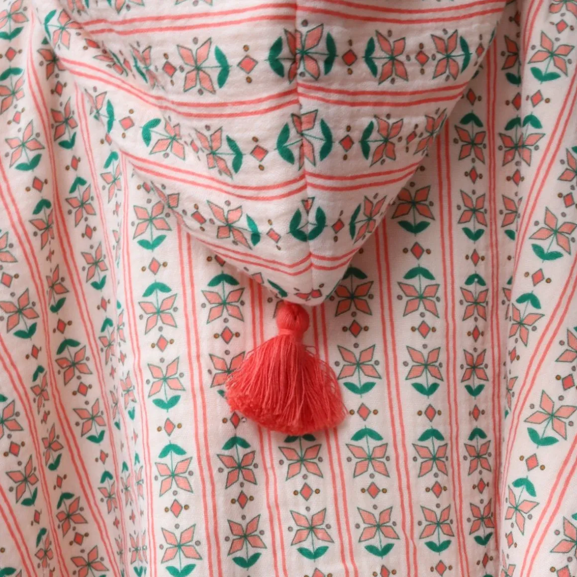 Poncho de bain fleuri - Folk d'été