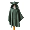 Poncho de bain éponge vert - Doux comme un agneau
