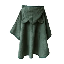 Poncho de bain éponge vert - Doux comme un agneau