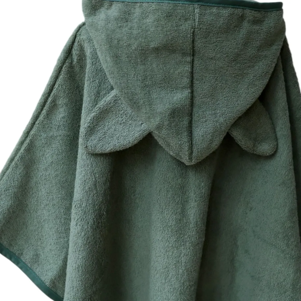 Poncho de bain éponge vert - Doux comme un agneau