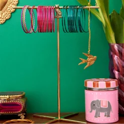 Porte bijoux en laiton doré