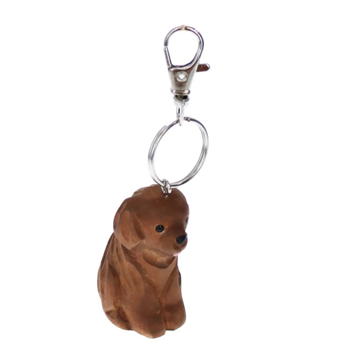 Porte-clés en bois chien