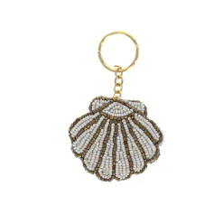 Porte-clés perles coquillage
