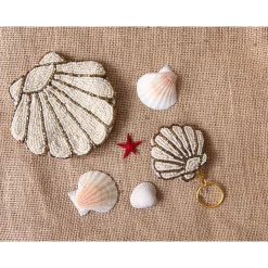 Porte-clés perles coquillage