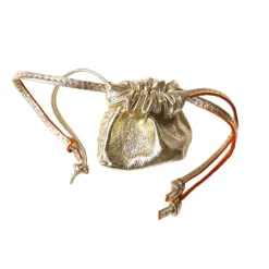 Porte-monnaie bourse cuir irisé platine