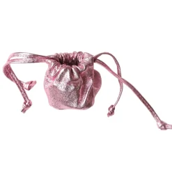 Porte-monnaie bourse cuir rose pâle