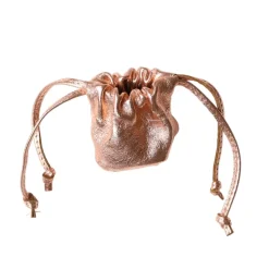 Porte-monnaie bourse cuir or rose