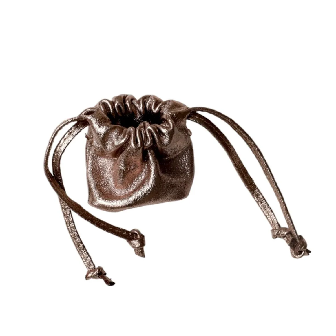 Porte-monnaie bourse cuir bronze