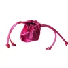 Porte-monnaie bourse cuir fuchsia
