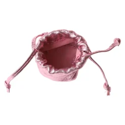 Porte-monnaie bourse cuir rose pâle