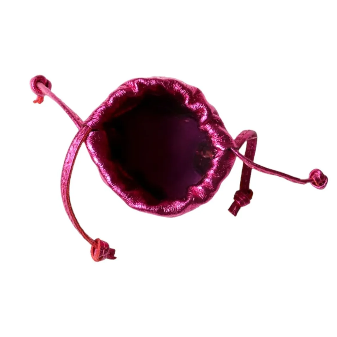 Porte-monnaie bourse cuir fuchsia