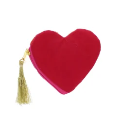 Porte-monnaie en perles coeur multicolore