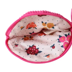 Porte-monnaie enfant velours rose - La vie en rose