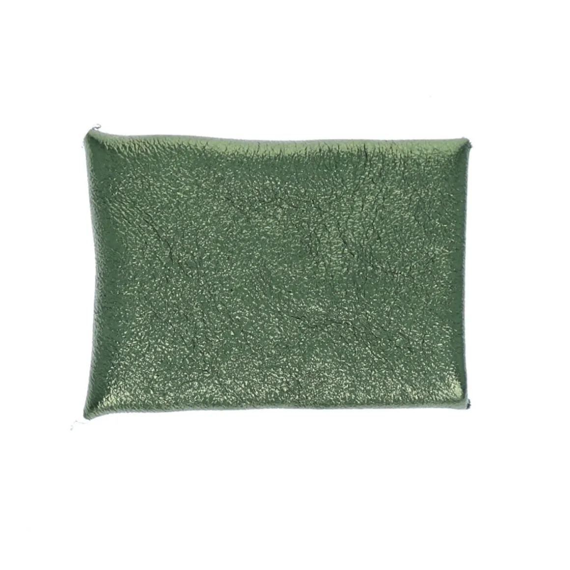 Porte-monnaie enveloppe cuir vert olive