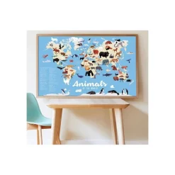 Poster en stickers animaux du monde