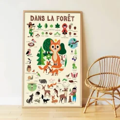Poster en stickers "dans la forêt"