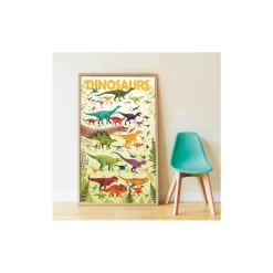 Poster en stickers dinosaure