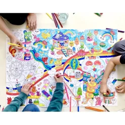 Poster géant à colorier Kawaii
