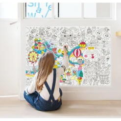 Poster géant à colorier Kawaii