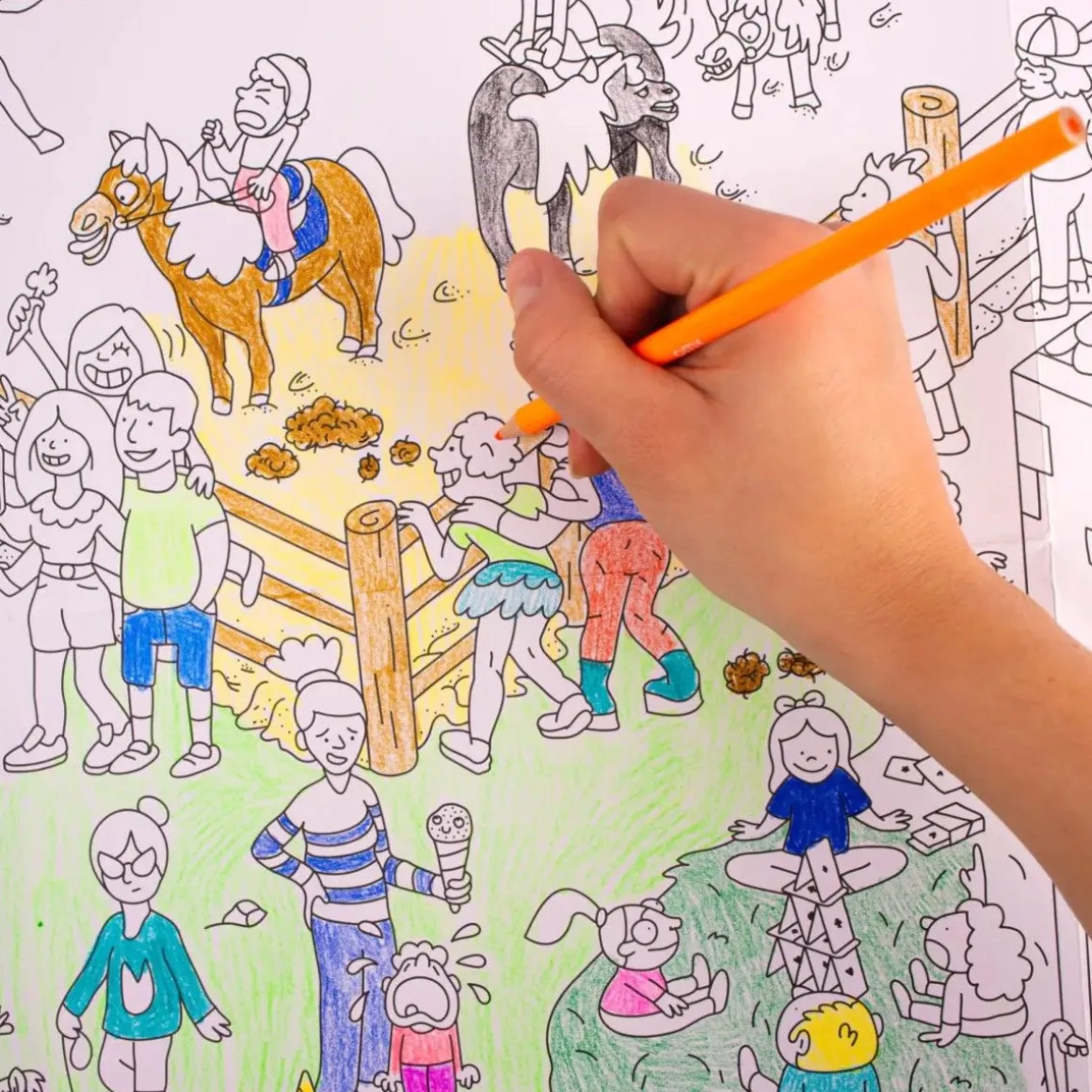 Poster géant à colorier Poney Club
