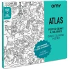 Poster géant Atlas à colorier