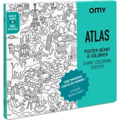 Poster géant Atlas à colorier