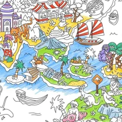 Poster géant Atlas à colorier