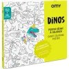 Poster géant Dinos à colorier