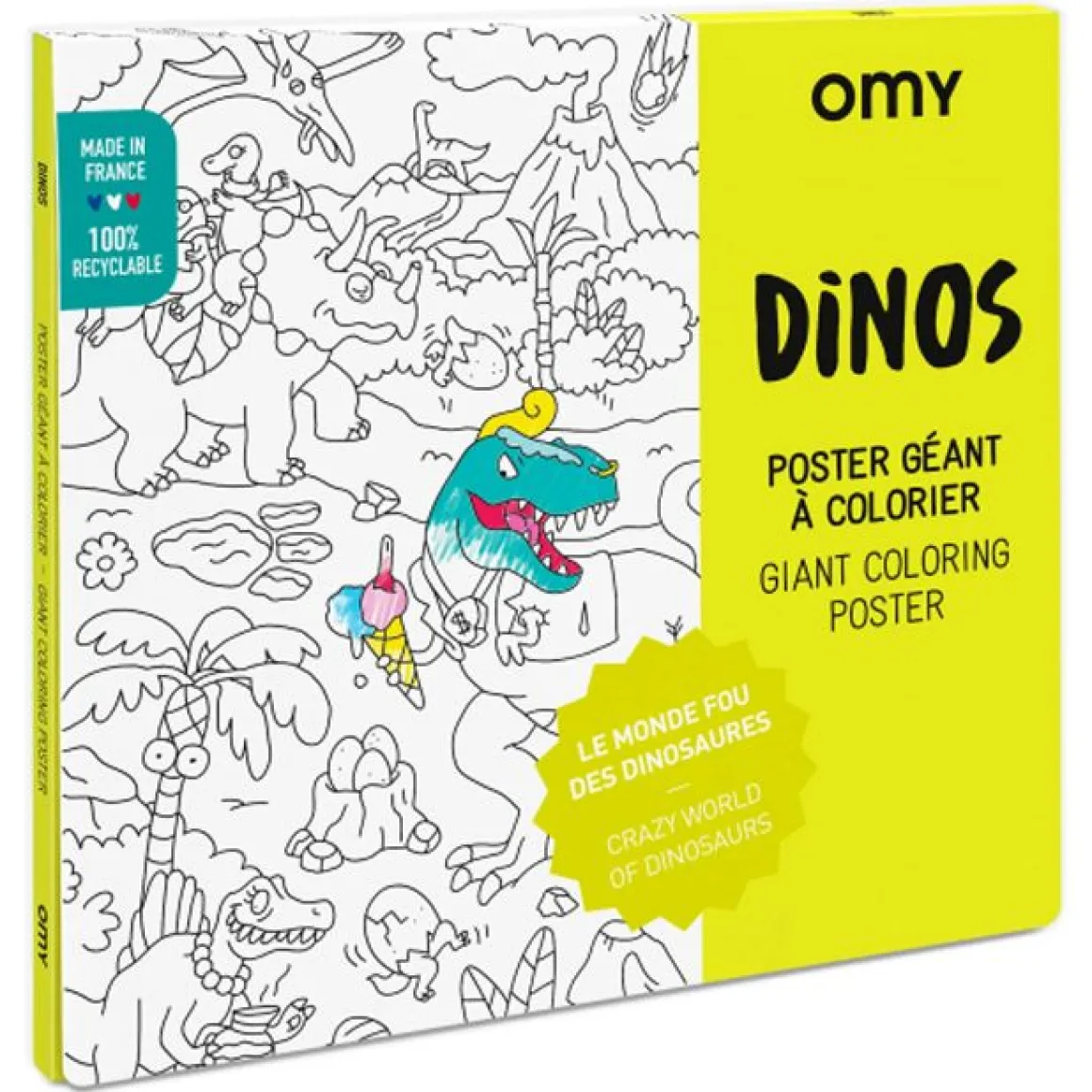 Poster géant Dinos à colorier