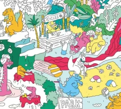 Poster géant Dinos à colorier