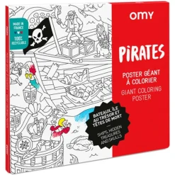 Poster géant Pirates à colorier