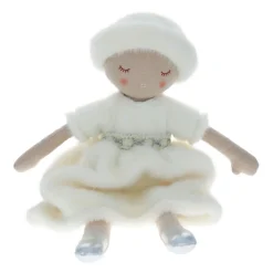 Poupée en tissu fourrure blanche Anushka