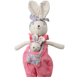 Poupée en tissu Suzette Lapinette et son bébé