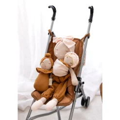 Poupée hochet culbuto Chignon moutarde