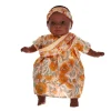 Poupée Indie blockprint orange