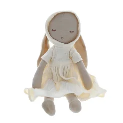 Poupée lapinette gaze de coton écru