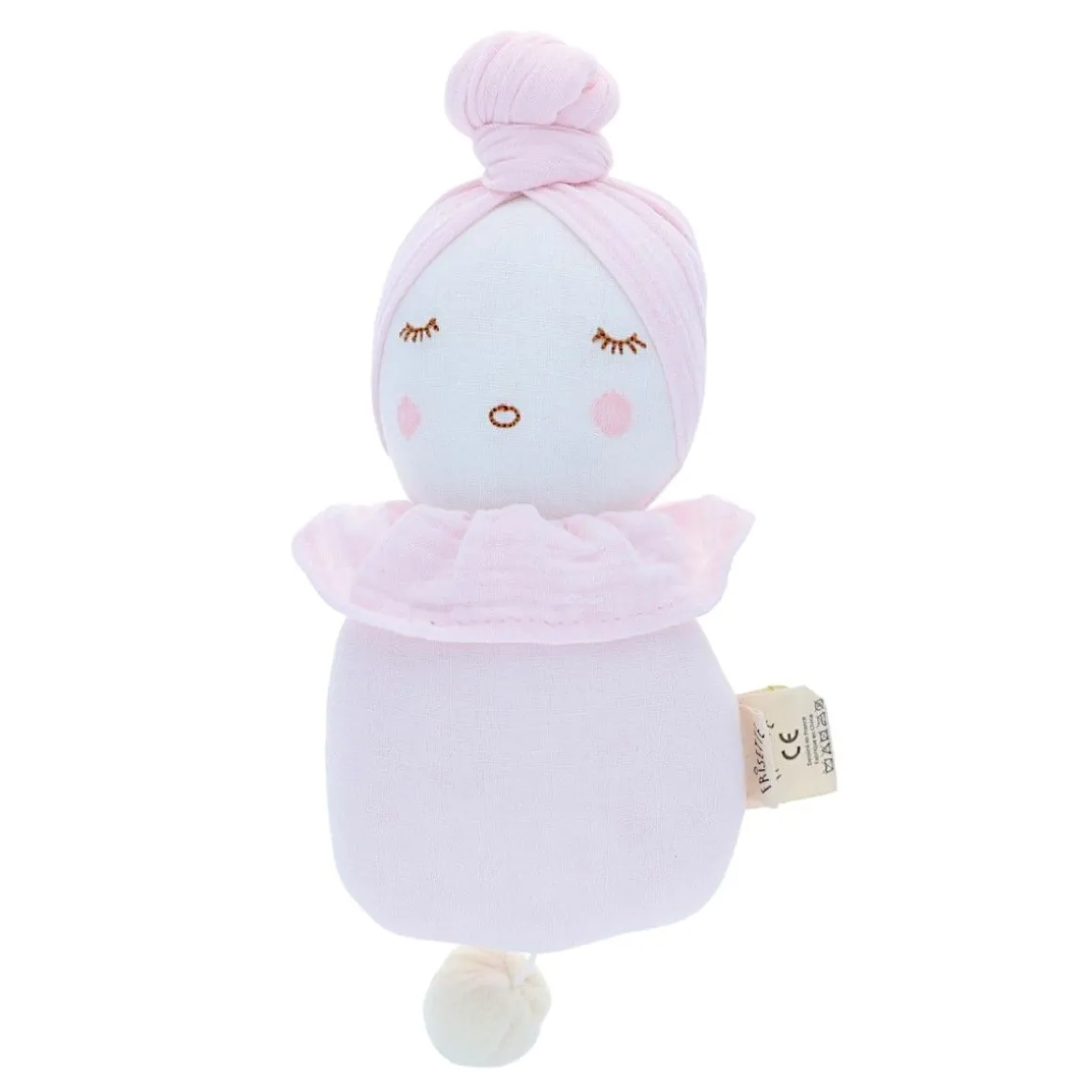 Poupée musicale rose pâle
