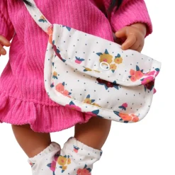 Poupée Pia robe velours rose - La vie en rose