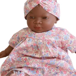 Poupée Rosie robe fleurie bleu et rose