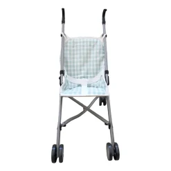 Poussette poupée vichy vert
