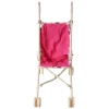 Poussette pour poupée velours fleuri avec sac - La vie en rose